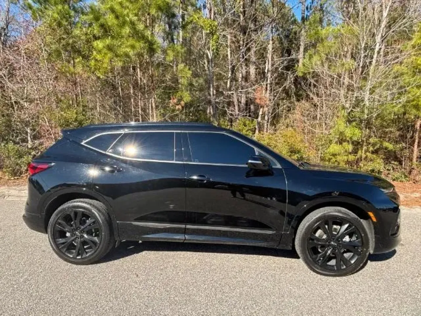 2021 /Jet Black, leather Chevrolet Blazer RS (3GNKBERS9MS) with an 3.6L V6 DOHC 24V engine, 9-Speed Automatic transmission, located at 9146 Ocean Hwy West, Calabash, NC, 28467, (910) 579-1110, 33.928635, -78.576157 - 2021 Chevrolet Blazer RS - Photo#2