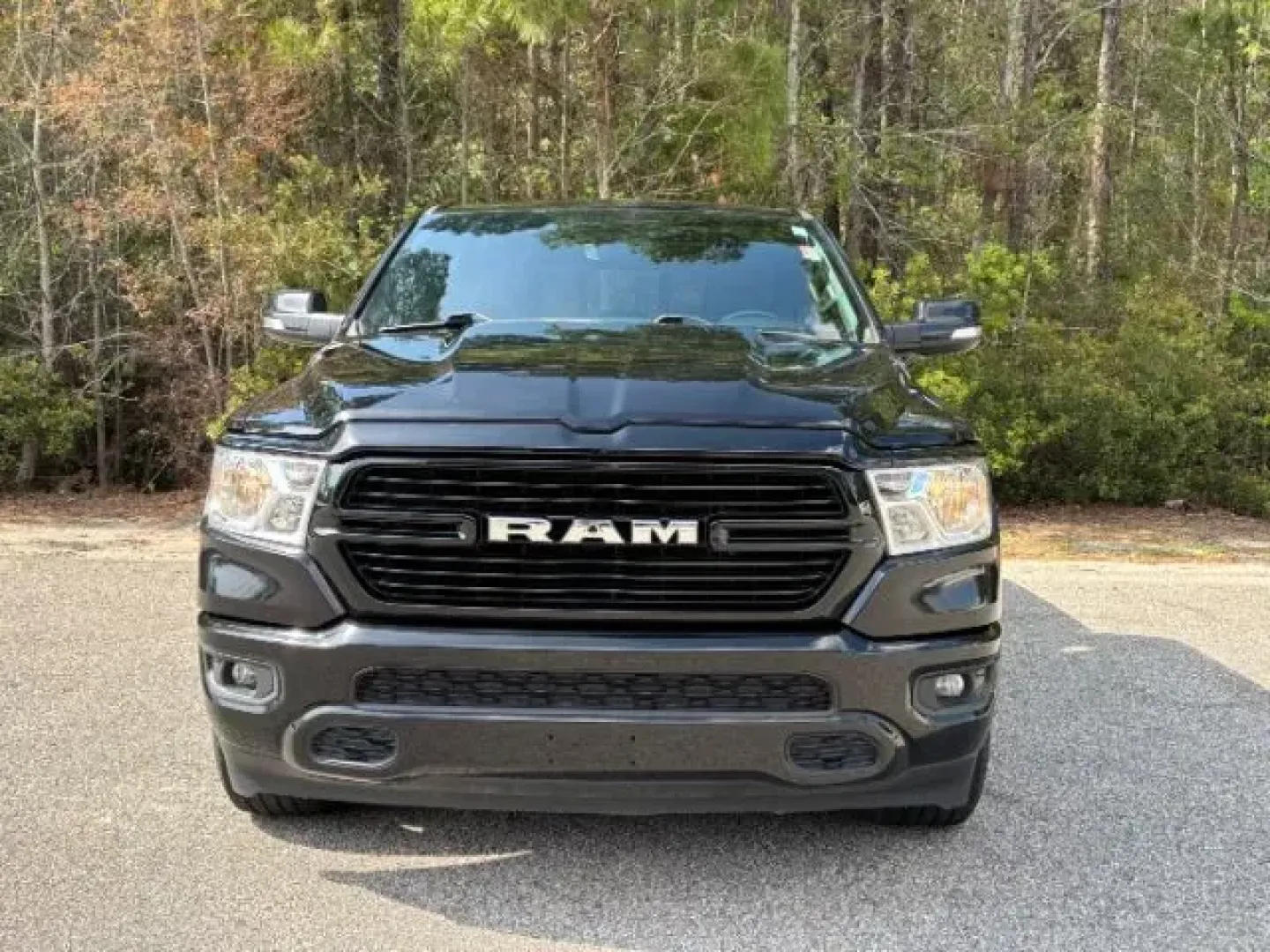 2020 /Black, premium cloth Ram 1500 Big Horn Crew Cab SWB 2WD (1C6RREFT7LN) with an 5.7L V8 OHV 16V engine, 8-Speed Automatic transmission, located at 9146 Ocean Hwy West, Calabash, NC, 28467, (910) 579-1110, 33.928635, -78.576157 - 2020 Ram 1500 Big Horn Crew Cab SWB 2WD - Photo#3