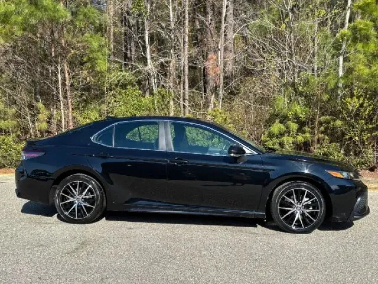 2023 /Black Toyota Camry SE | SE Nightshade Edition | SE Nightshade Edition (4T1G11AK7PU) with an 2.5L I-4 port/direct injection engine, located at 9146 Ocean Hwy West, Calabash, NC, 28467, (910) 579-1110, 33.928635, -78.576157 - 2023 Toyota Camry SE | SE Nightshade Edition | SE Nightshade Edition - Photo#2